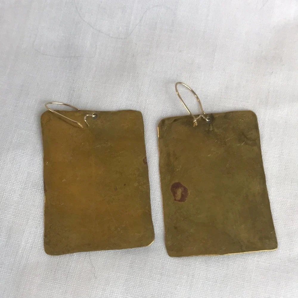 Vintage Jack Boyd Bronze Earrings - Picture 3 of 6